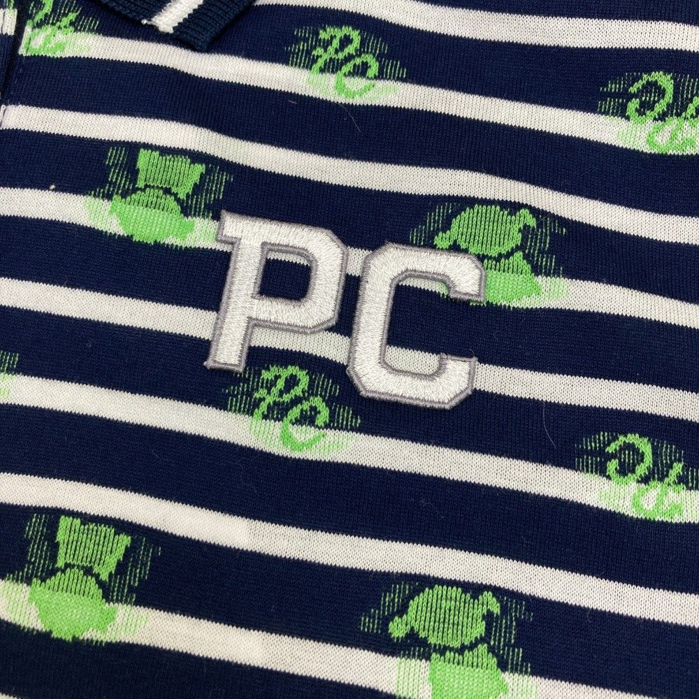 サイズ：2 PICONE CLUB ピッコーネクラブ  半袖ポロシャツ  ブルー系 [240101449157] ゴルフウェア レディース ストスト サイズ：2 PICONE CLUB ピッコーネクラブ 半袖ポロシャツ ブルー