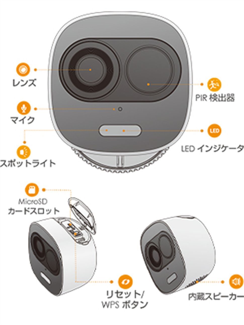 Imou 防犯カメラ LOOC 屋外 監視カメラ 1080P Wi-Fi ワイヤレス 録画