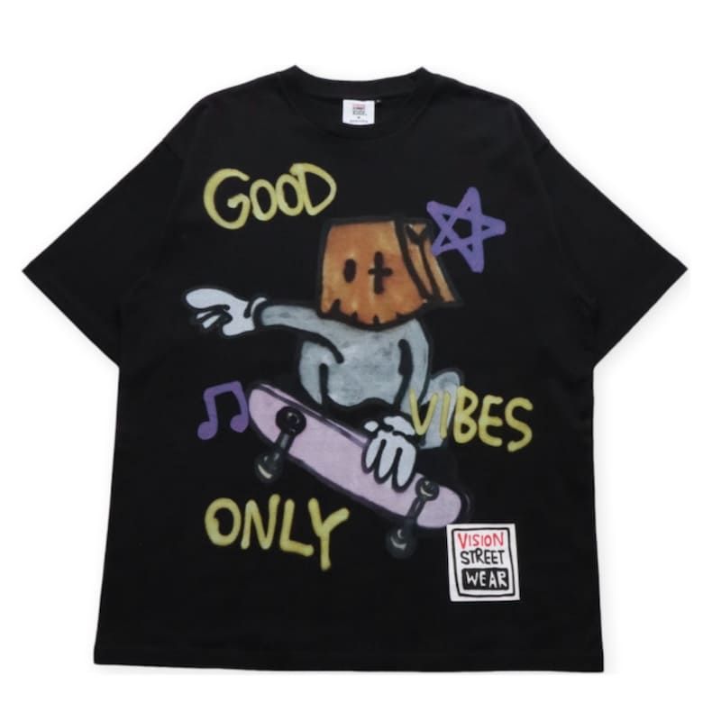 ゲルニカ × ガンズTシャツ コラボ 黒 人気デザインビンテージGUERNIKA セール】VISION STREET WEAR/ヴィジョンストリートウェア