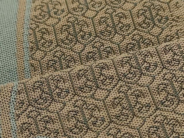 平和屋着物○本場筑前博多織 六通柄袋帯 紹巴 宗洋 唐草間道 証紙付き