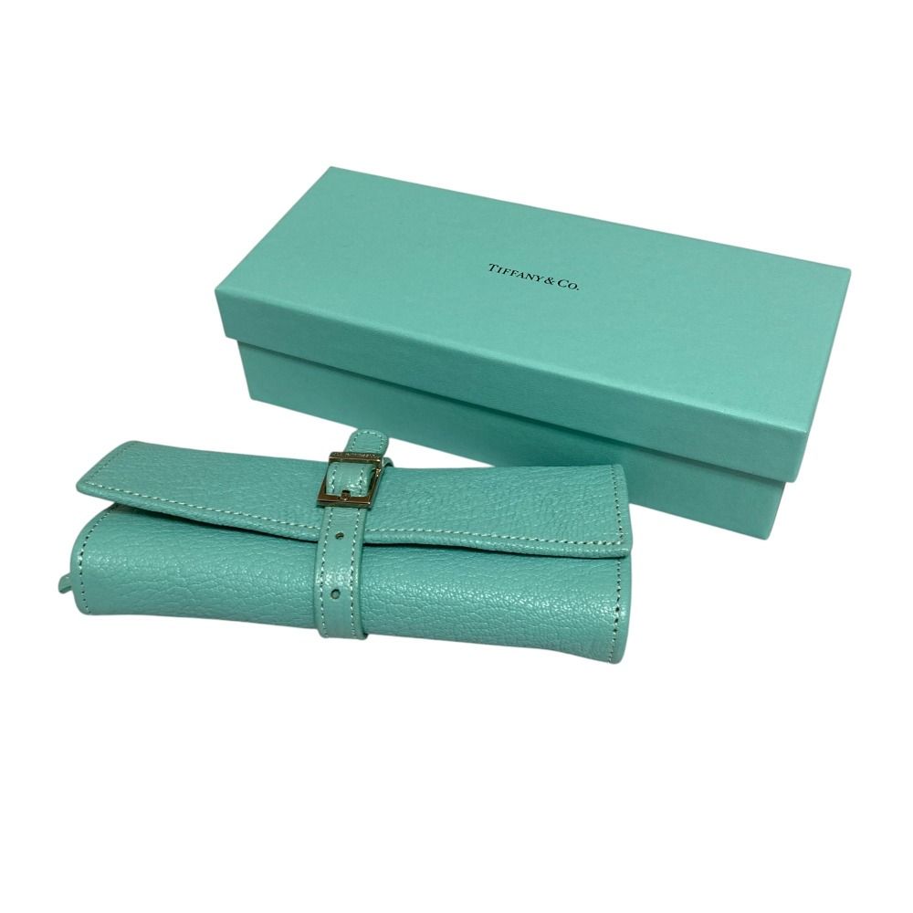 美品 TIFFANY＆Co. ティファニー ジュエリーロール レザー
