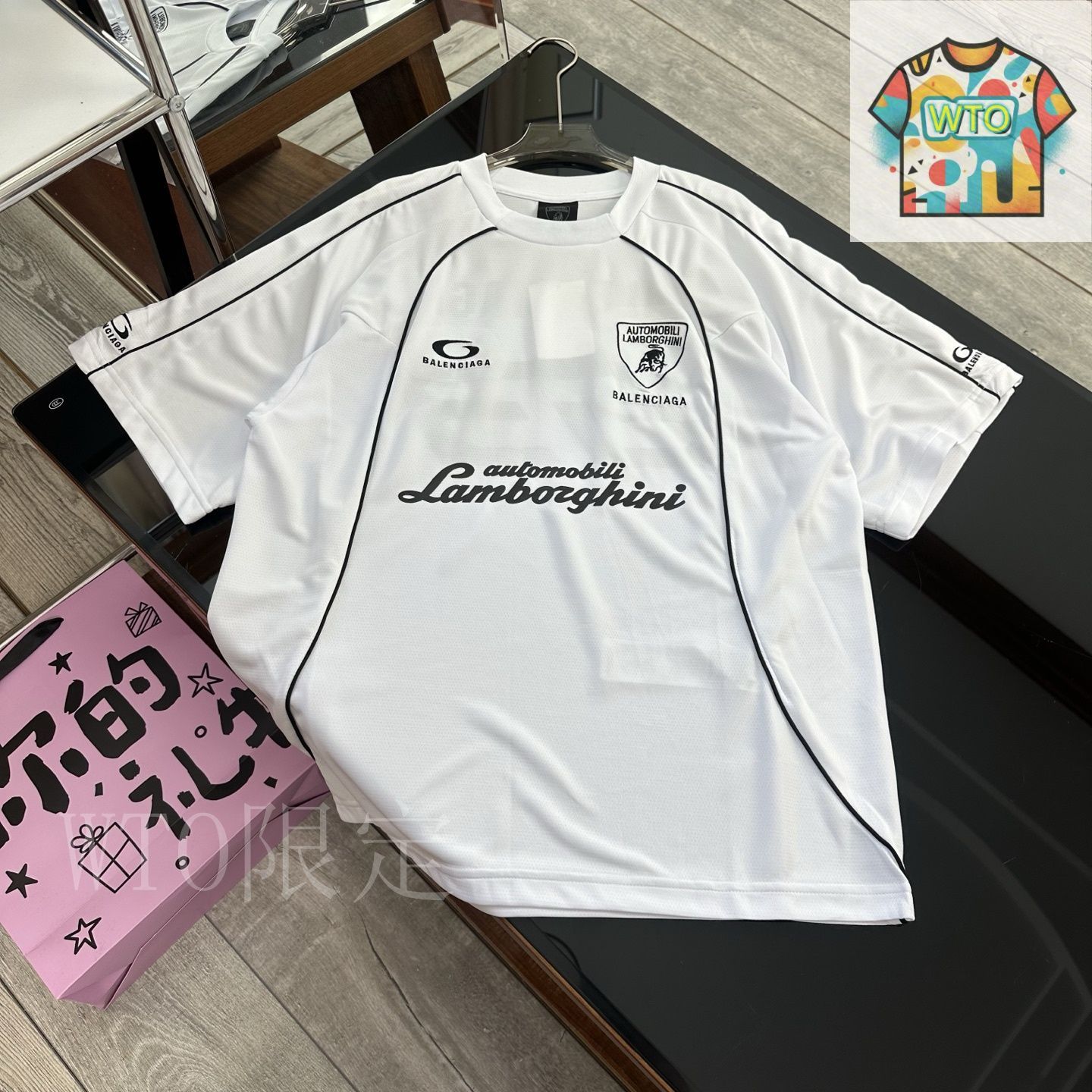 今日WTO】Balenciaga x Lamborghini T-Shirt バレンシアガ x 今日WTO】Balenciaga x Lamborghini T-Shirt バレンシアガ x