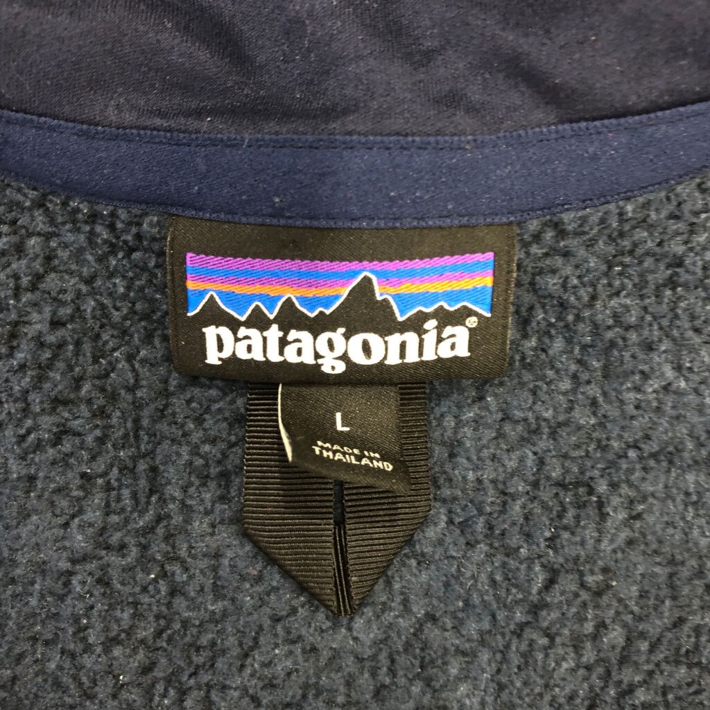 patagonia パタゴニア ベターセーター ハーフジップ フリースジャケット アウトドア ブルー (レディース L) 中古 古着 R0273