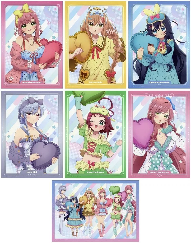 雑貨 全7種セット A3ビジュアルパネル WEBくじ 君のことが大大大大大好きな100人の彼女 第2弾 Sweet Dream Party B賞