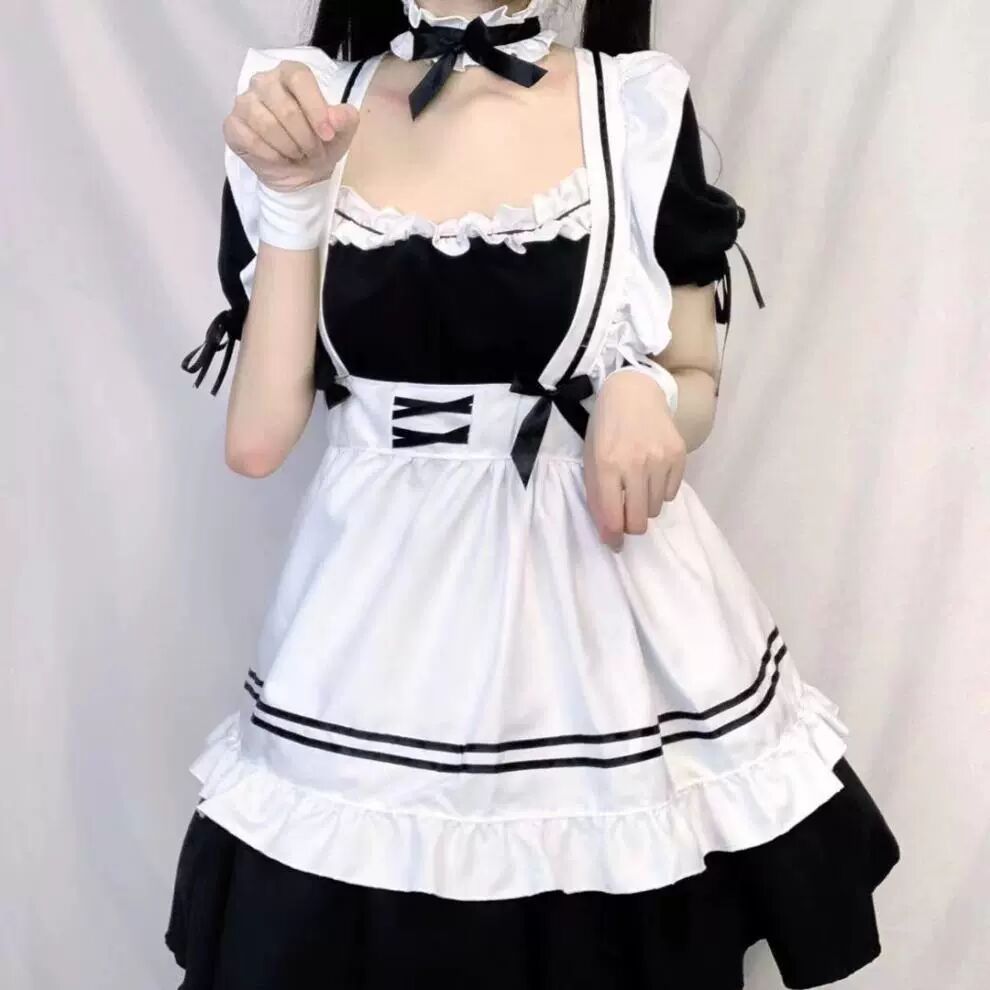 メルカリshops メイド服 ６点セット ワンピース ゴシック ロリータ コスプレ