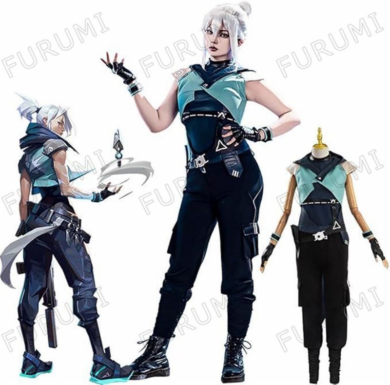 Jett ヴァロラント VALORANT コスプレ用衣装 変装 仮装 ウィッグ