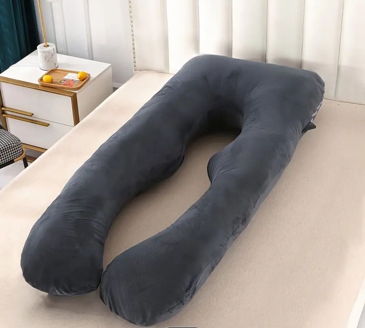 抱き枕 低反発 妊婦 大きい 本体 眠りを変え 高さ調整 枕 肩こり 首こり 130×70cm 人をダメにする クッション 大きい 抱き枕 いびき防止 妊婦 ギフト カバー 洗える 補充綿 お手入れ簡単ぐるりファスナー ブラック シルバー