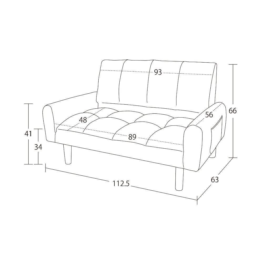 2P コーデュロイソファー パンプキンイエロー 二人掛け クロシオ  