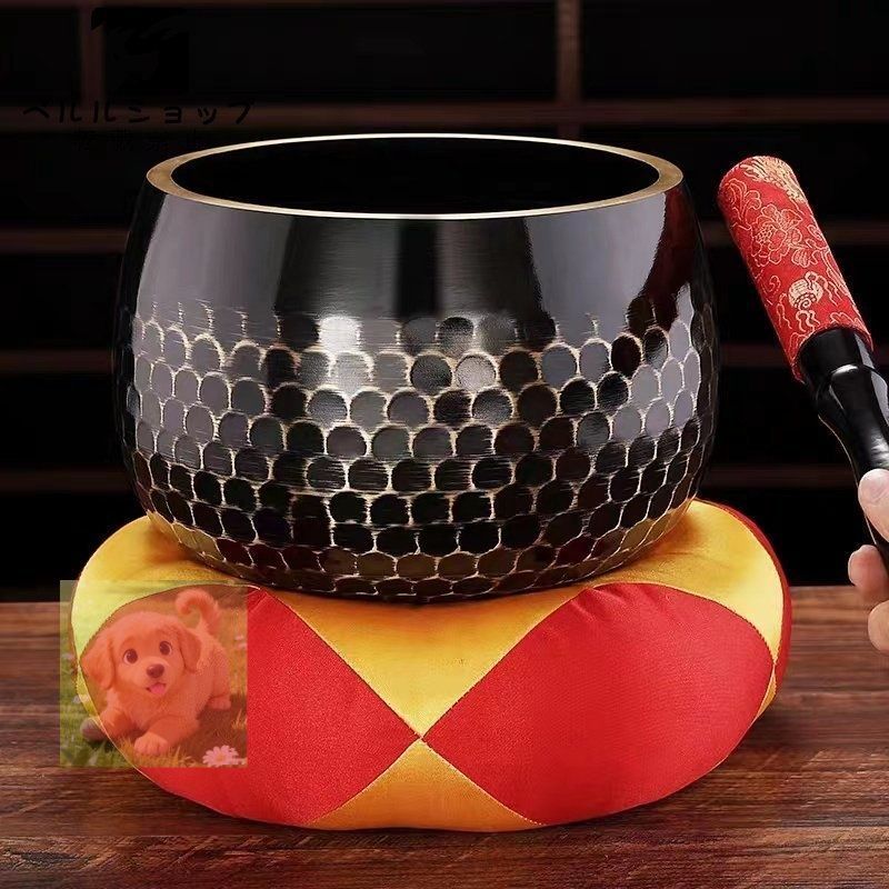 ◆おりん7寸●仏具 りん棒と座布団付き●直径17.5cm● 磬子 きんす けいす