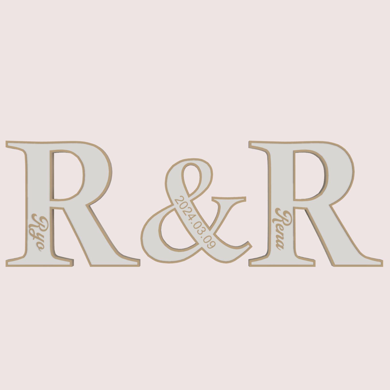 きいろ様確認用♡イニシャルオブジェ きゃん様 確認用】イニシャルオブジェ バイカラー - メルカリ