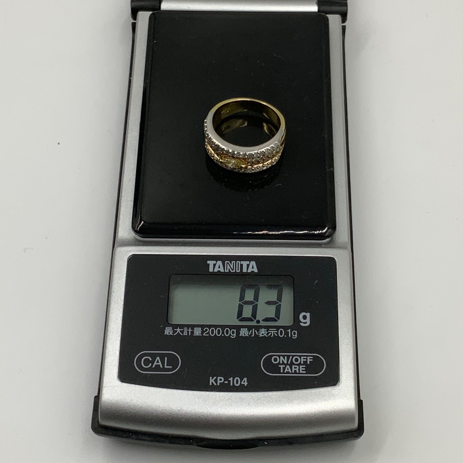 K18pt900 コンビ ダイヤ リング 8.3g 約10.5号 0.66ct - メルカリ