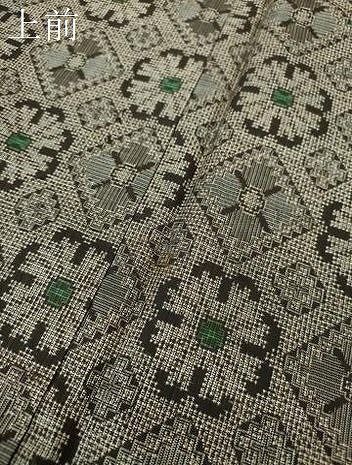 平和屋着物●本場大島紬　割り込み絣　花菱文　正絹　逸品　DAAQ3409ps 平和屋着物○本場大島紬 割り込み絣 花菱文 正絹 逸品 DAAQ3409ps