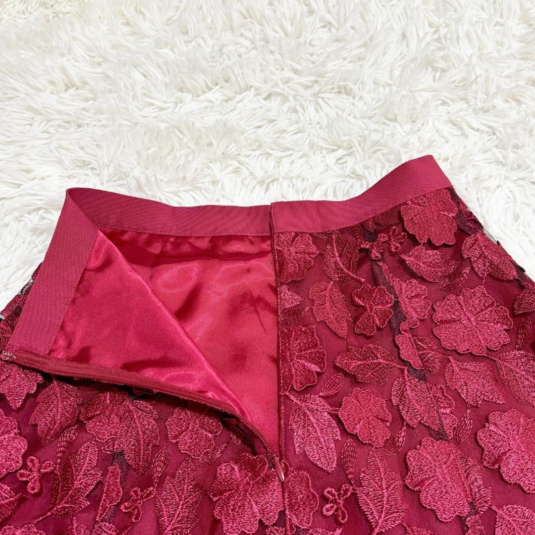 タグ付き未使用品】ANAYI アナイ 花柄レーススカート 34 レッド - メルカリ