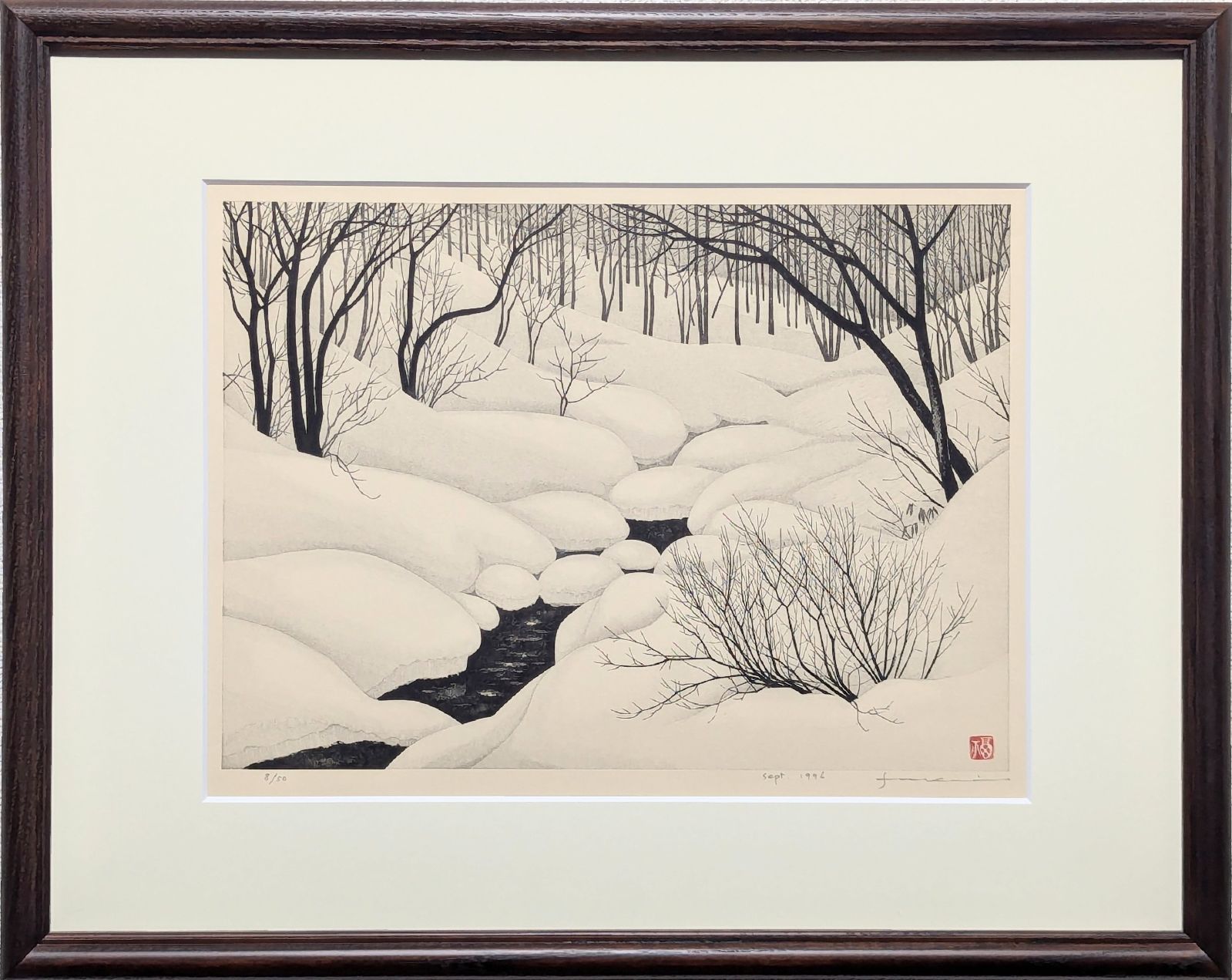 真作 小気味よく 美品 瀧下和之「鬼ヶ島でぴょんぴょん」 木版画 直筆 