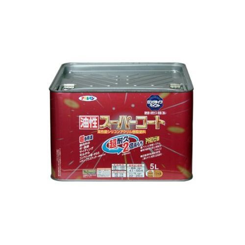 まとめ買い アサヒペン 油性スーパーコート 5L ライトグレー 3缶セット