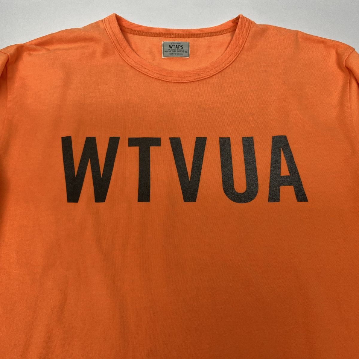 WTAPS ダブルタップス WTVUA ロンT 長袖 Tシャツ オレンジ サイズS