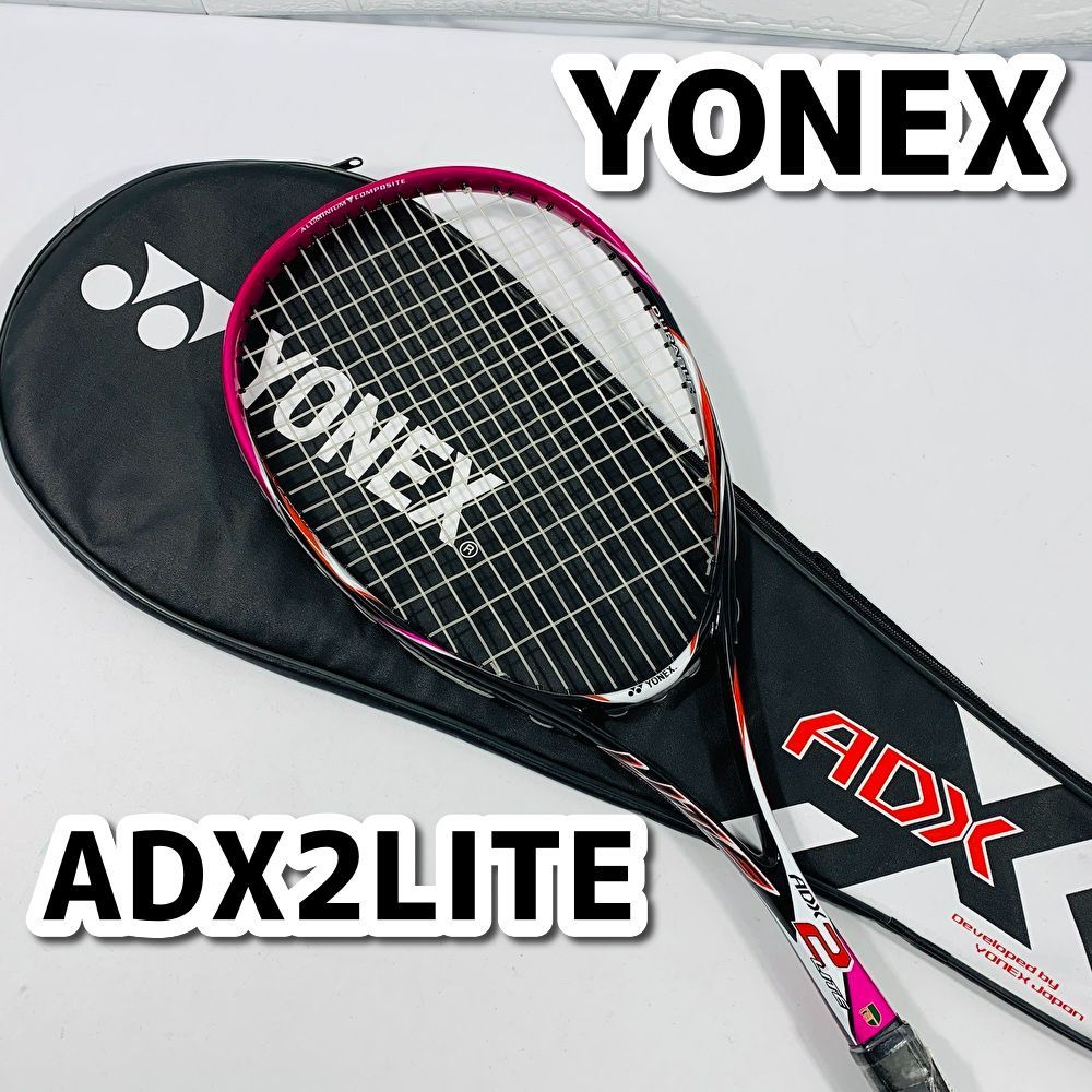 未使用品　ヨネックス　YONEX　テニスラケット　ADX2LITE　（ADX2LTG)　G0　ブラック×ピンク　ケース付　現状品　MO12-040