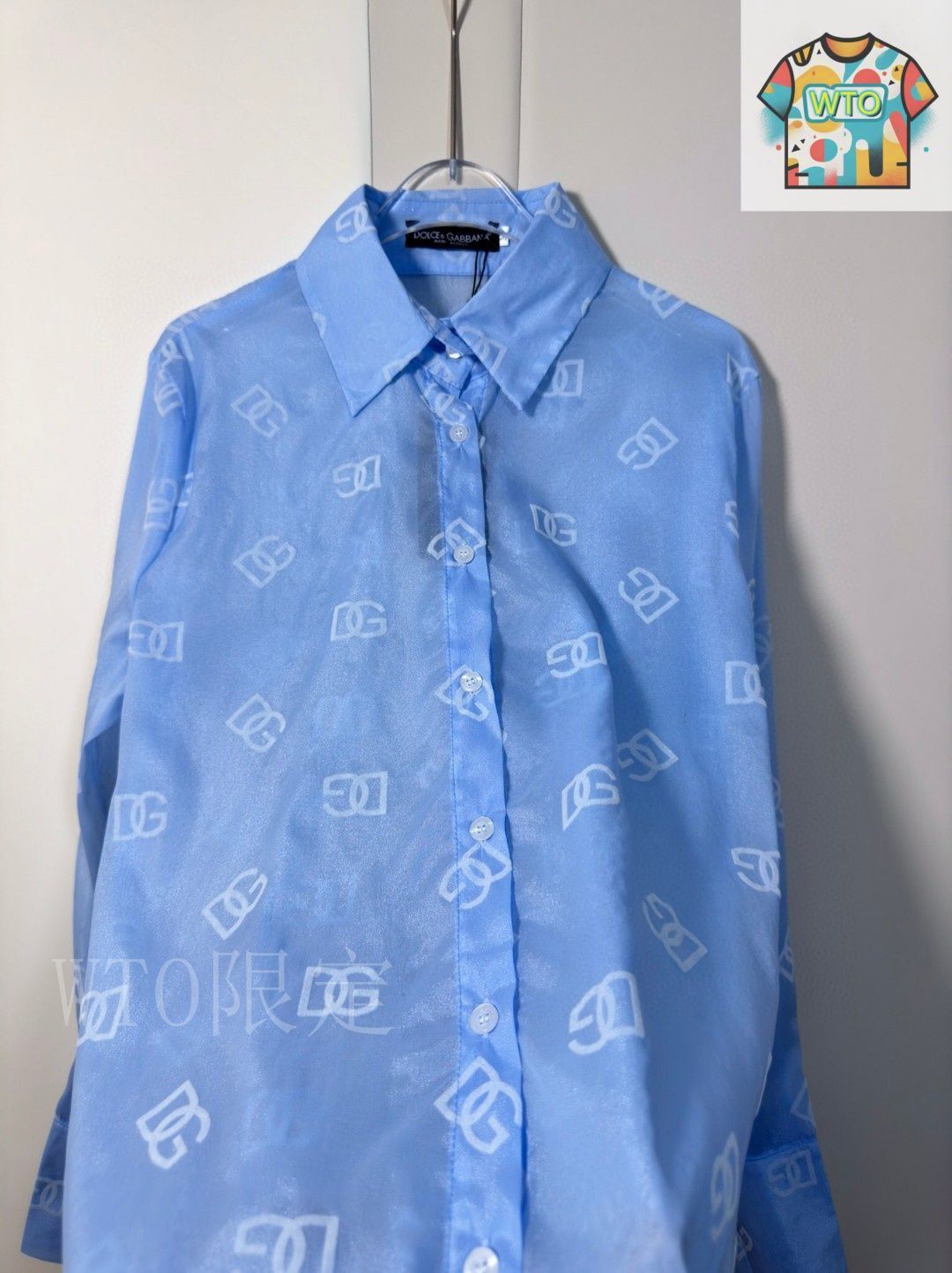 今日特価】Dolce&Gabbana New Women's Sky Blue Logo Pattern