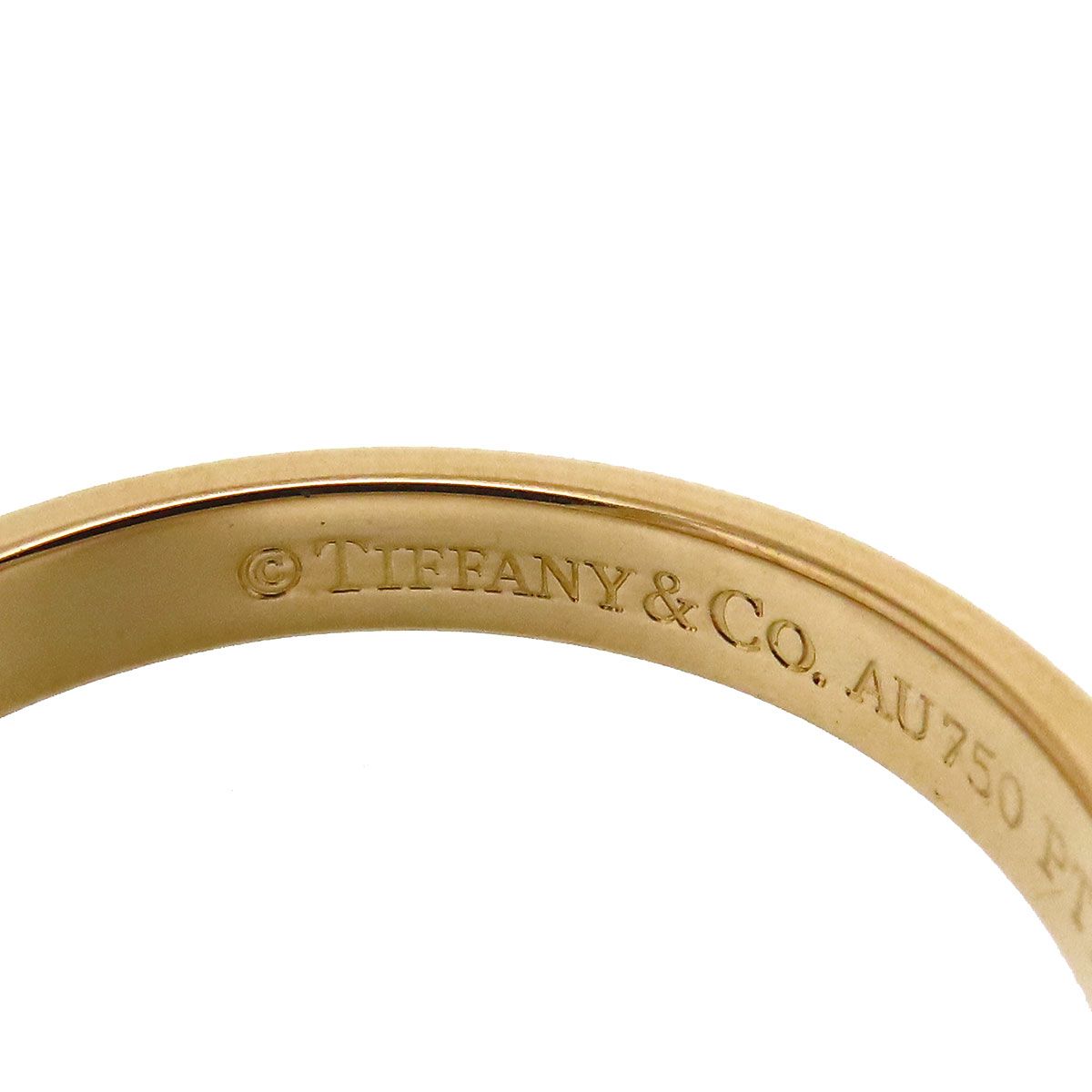 ティファニー ミルグレインAU750 Pt950 7号 TIFFANY&Co. ティファニー ミルグレイン リング・指輪 K18