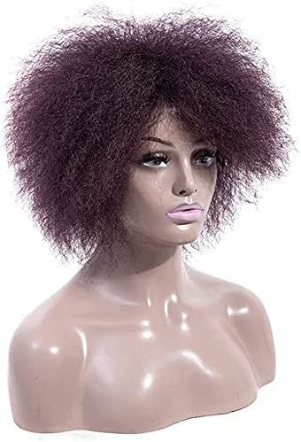 ヨーロッパとふわふわのかつら小さい量爆発的な頭部黒かつらのかつら女性の短い段落