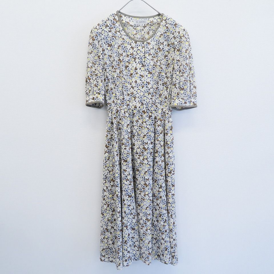 ヴィンテージ ワンピース SALE!ギンガムチェックフレアーワンピース/ベルト/Aライン/ショート