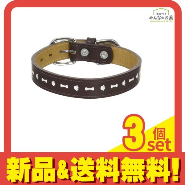 岡野製作所 リフレクトレザーカラー 1個入 (#24 ブラウン) 3個セット