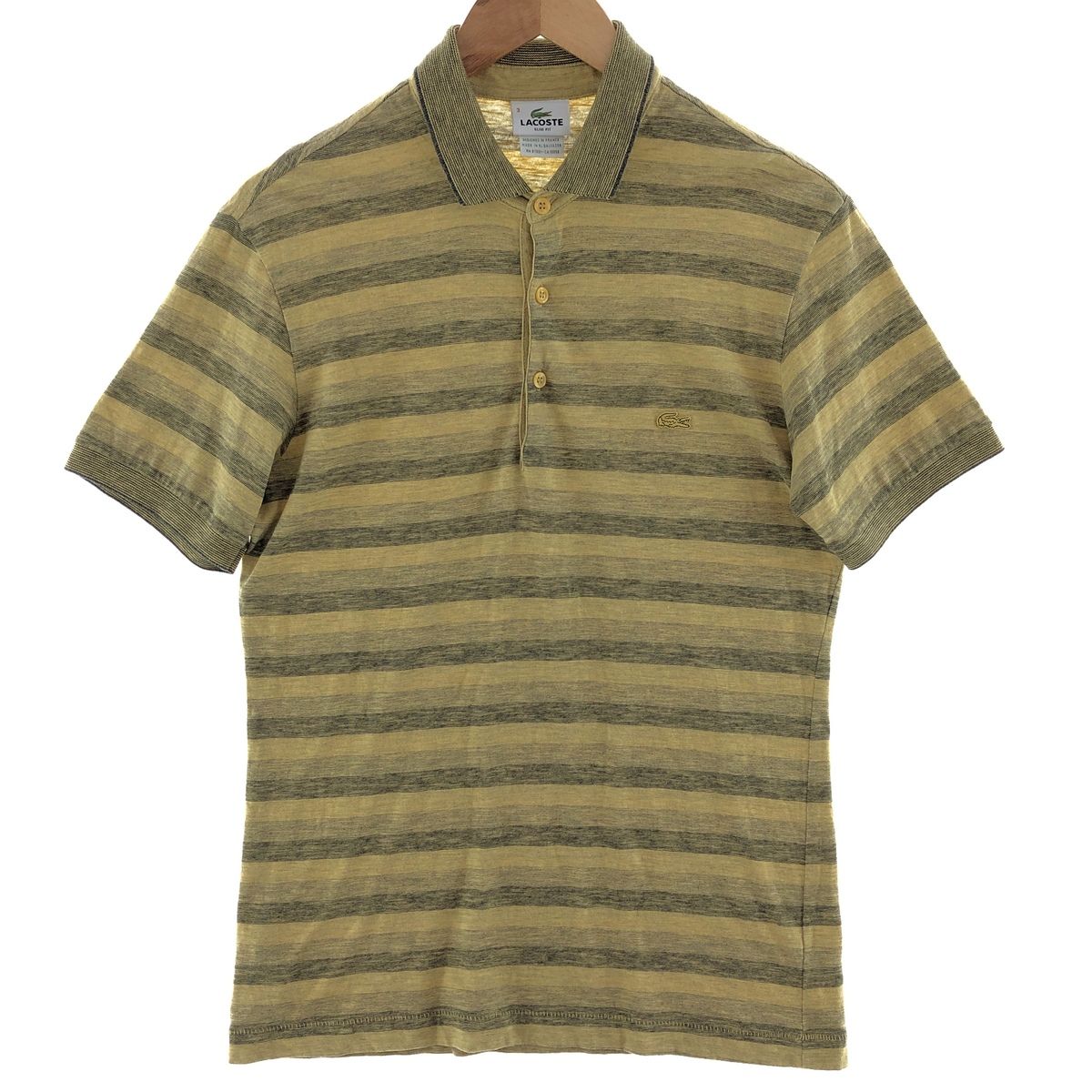 古着 ラコステ LACOSTE SLIM FIT 半袖 ポロシャツ 3 メンズS/eaa382191