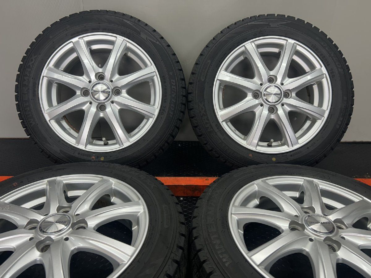 走行短め DUNLOP WINTER MAXX WM02 155 65R14 スタッドレス MACBES MB8 マクベス 14インチ 4.5J4HPCD100 45 タント等 STP031