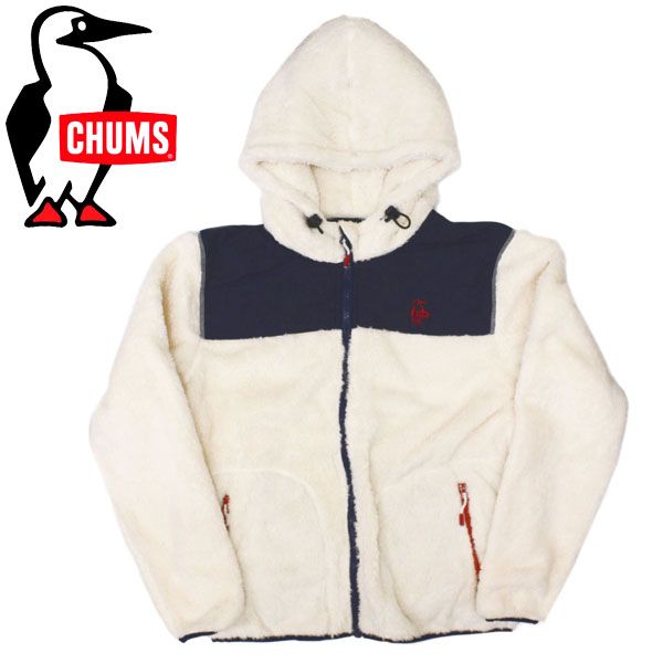 CHUMS (チャムス) CH04-1245 Elmo Fleece Full Zip Parka エルモ フリースフルジップパーカー 全2色 CMS041 W056IvoryxNavy L