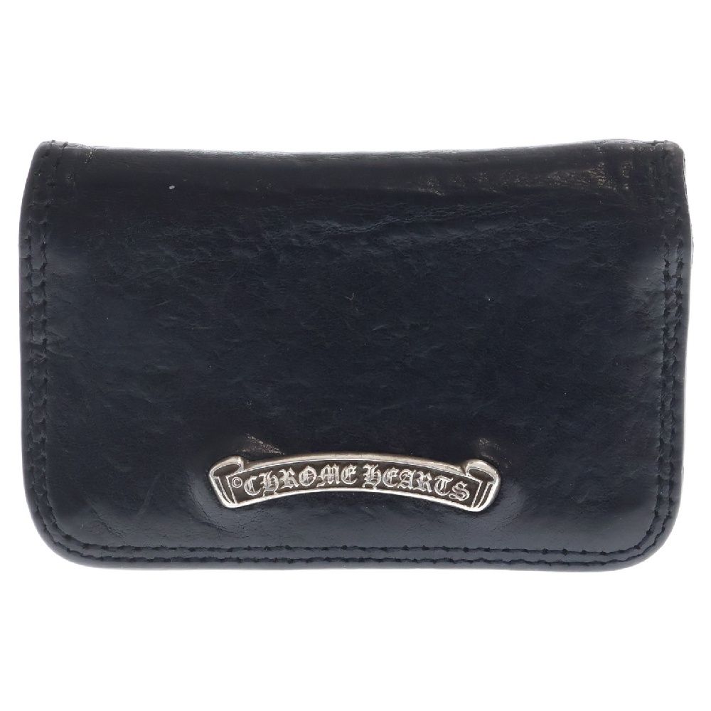 CHROME HEARTS (クロムハーツ) CARD CASE グロメット付きレザーカードケース ブラック