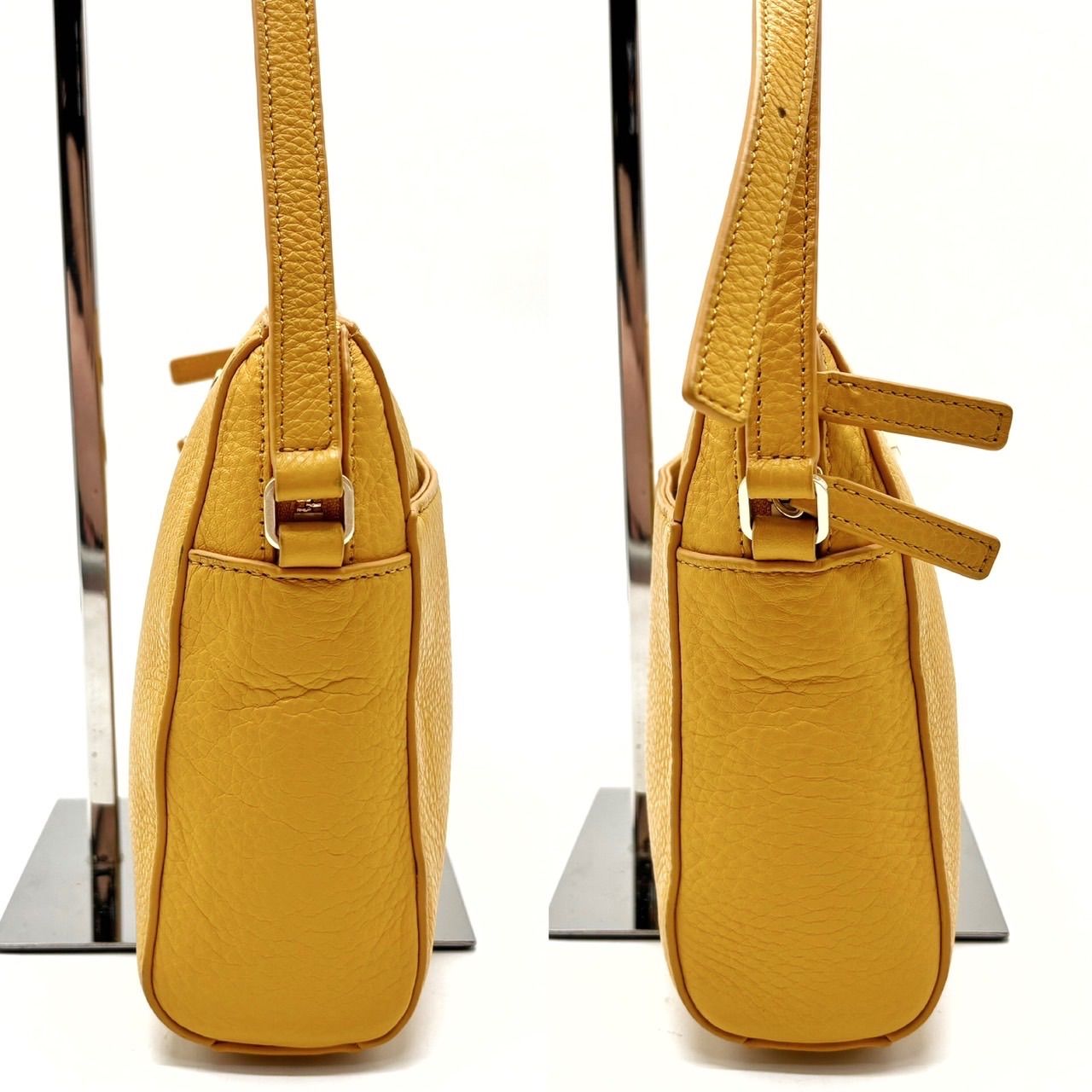 美品✨agnes b. アニエスベー ショルダーバッグ ゴールドロゴ ブラック 
