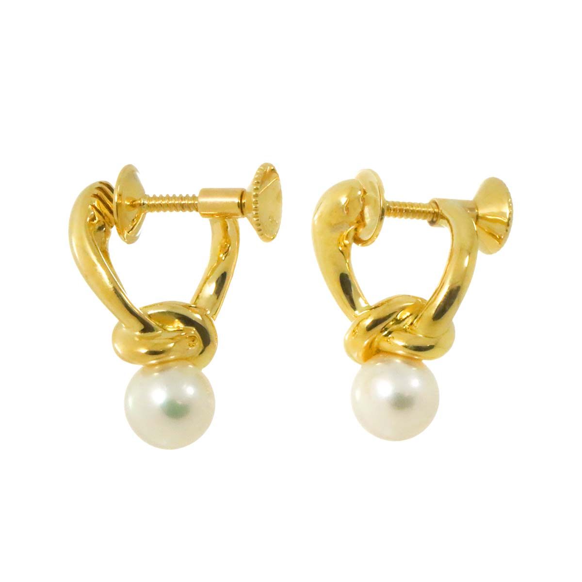 K18ミキモトMIKIMOTOアコヤパールイヤリング【片耳用】 ミキモト MIKIMOTO アコヤ真珠 5.6mm イヤリング K18 YG