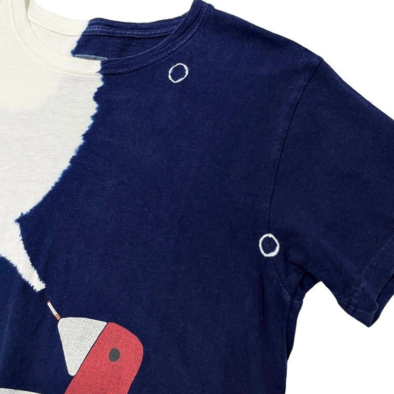 KAPITAL 17SS サンダーバードスモーキングパターンタイダイ染めTシャツ ネイティブインディアン カットソー キャピタル KAPITAL 17SS サンダーバードスモーキングパターンタイダイ染めTシャツ