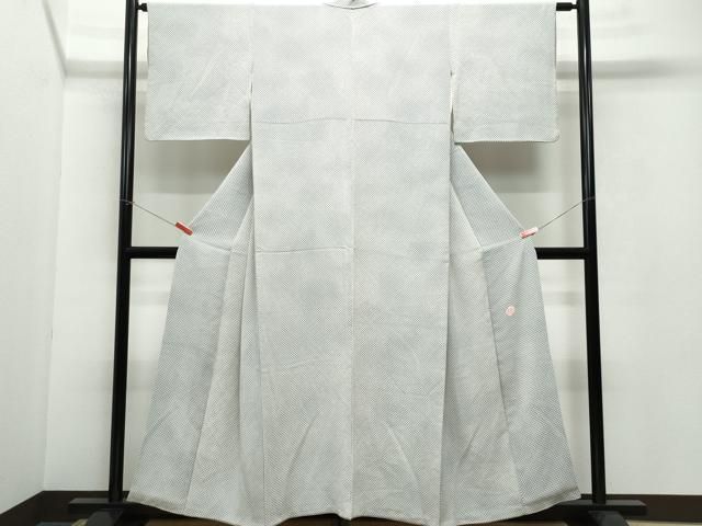 栗山吉三郎　小紋　正絹 小紋 身丈153cm 裄丈63.5cm S 袷 栗山吉三郎 落款あり 雪輪 縮緬