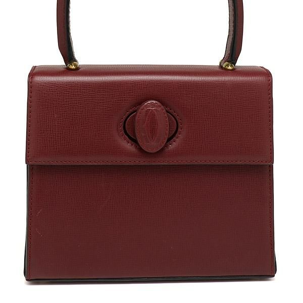 Cartier カルティエ マストライン ハンドバッグ ボルドー MUST DE CARTIER 新品同様 カルティエ Cartier マストライン