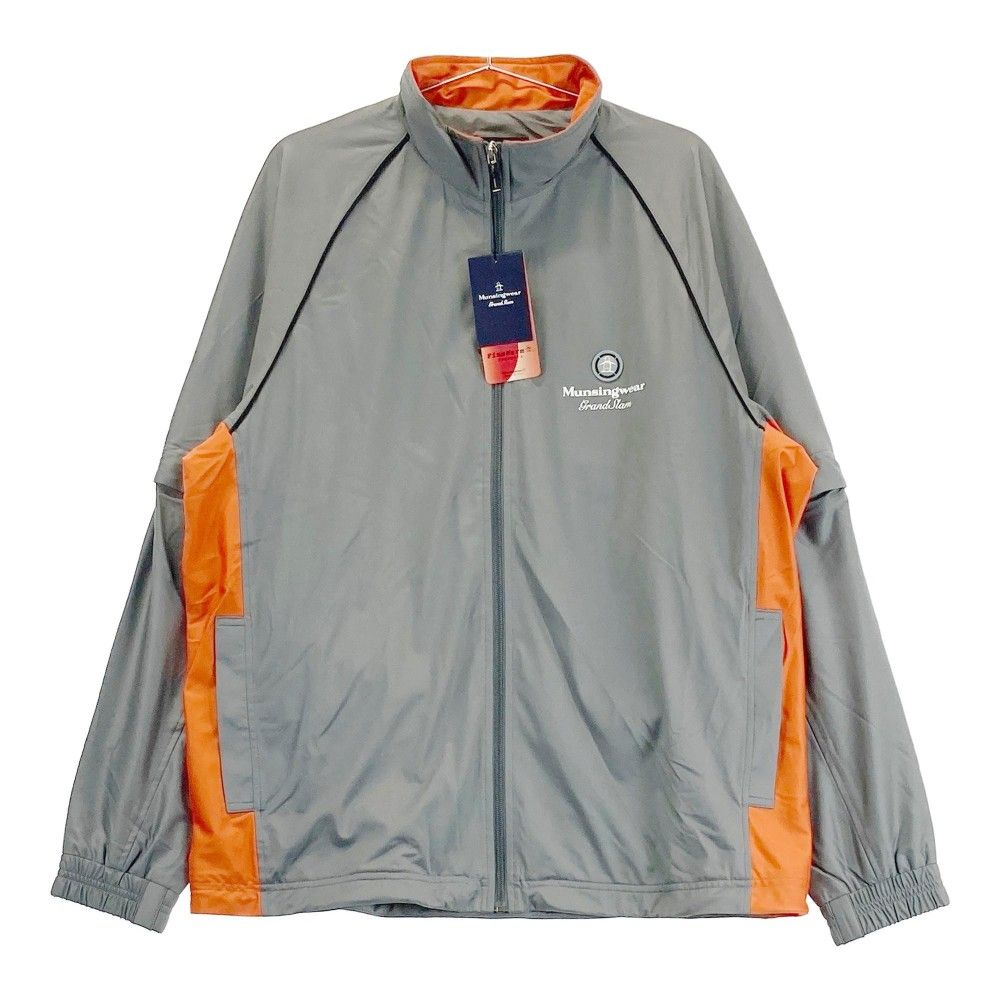 サイズ：LL MUNSING WEAR マンシングウェア  裏メッシュ 2WAY ジップジャケット  グレー系 [240101325283] ゴルフウェア メンズ ストスト