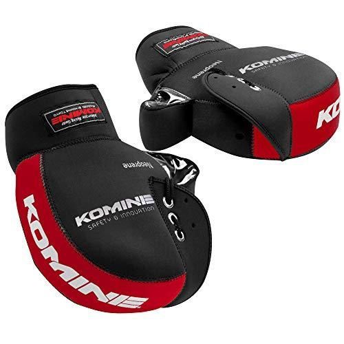 コミネ KOMINE バイク用 ネオプレーンハンドルウォーマー|ハンドルカバー ブラック|レッド フリー AK-021 345