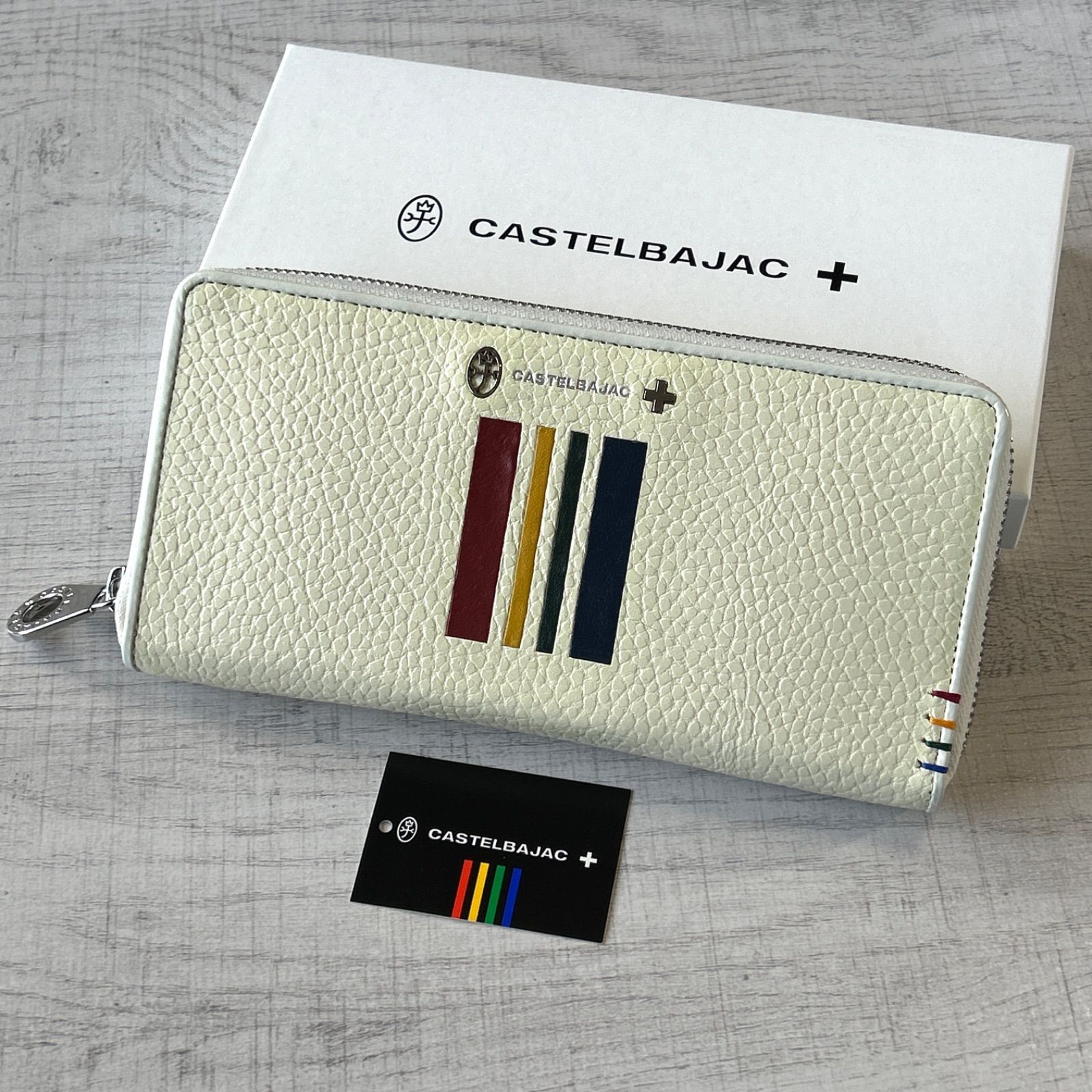 CASTELBAJAC クアトロ シロ ラウンドファスナー 長財布 牛革 イタリアンレザー 定価¥20900
