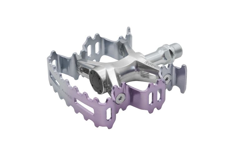 最速発送 MKS 三ヶ島製作所 Aurora オーロラ Purple|Silver ペダル シングルスピード ピスト