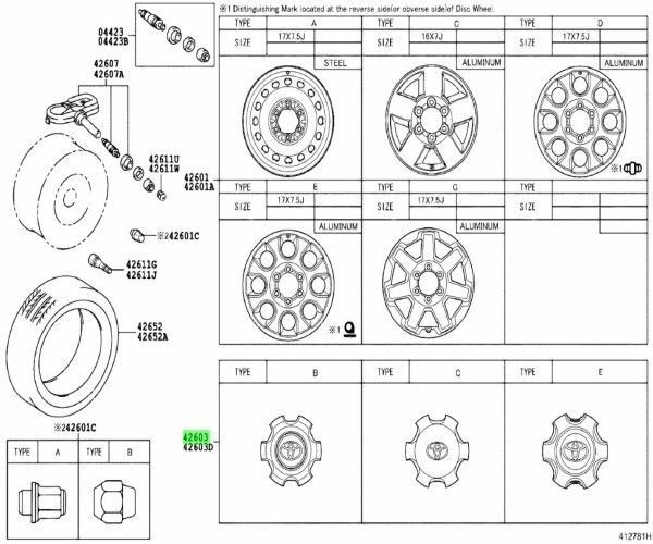 トヨタ 純正 FJ クルーザー ホイールハブ オーナメント Wheel Hub Ornament 4260B-35040 TOYOTA LEXUS Genuine JDM メーカー純正品