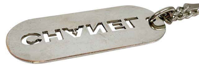 シャネル　CHANEL　キーホルダー　シルバー　ドッグタグ　メタル CHANEL CHANEL シャネル ドッグタグキーホルダー シルバー