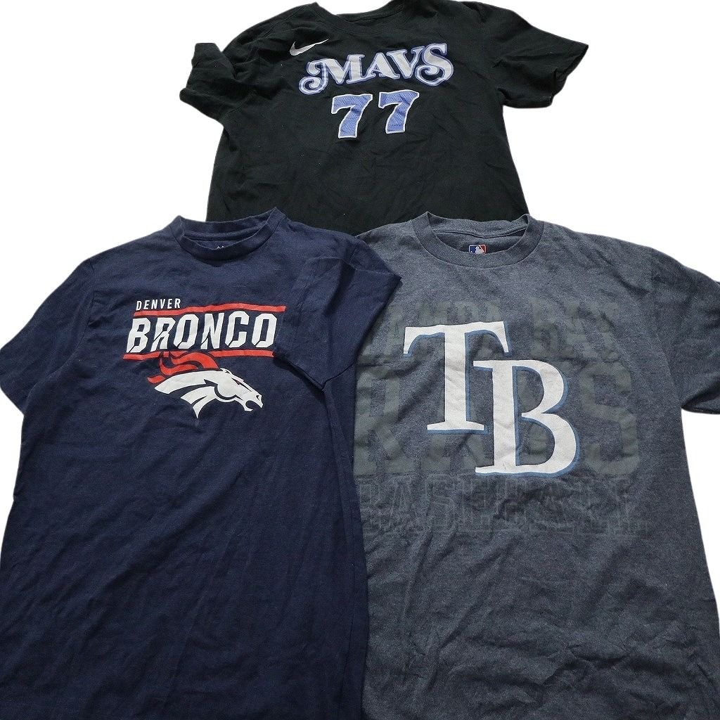 古着卸 まとめ売り プロチーム 半袖Tシャツ 14枚セット (メンズ M ) NFL ＭLB NBA ナイキ ブロンコス ホワイトソックス 中古 古着 NC3692