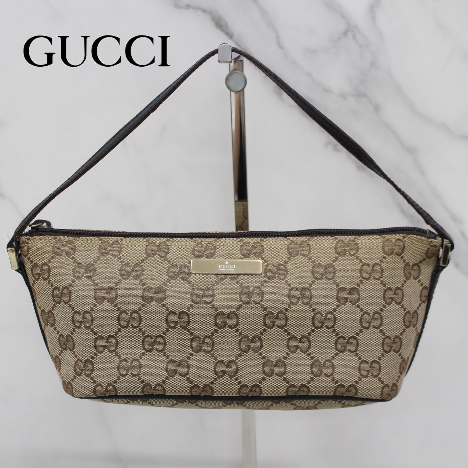 S196)GUCCI/グッチ GGキャンバス アクセサリーポーチ ハンドバッグ 039