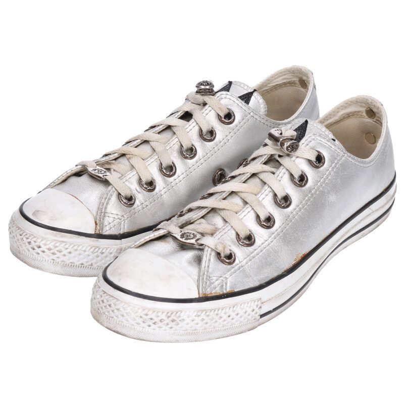クロムハーツ ×コンバース CONVERSE CH CONVERSE LEATHER シルバー装飾