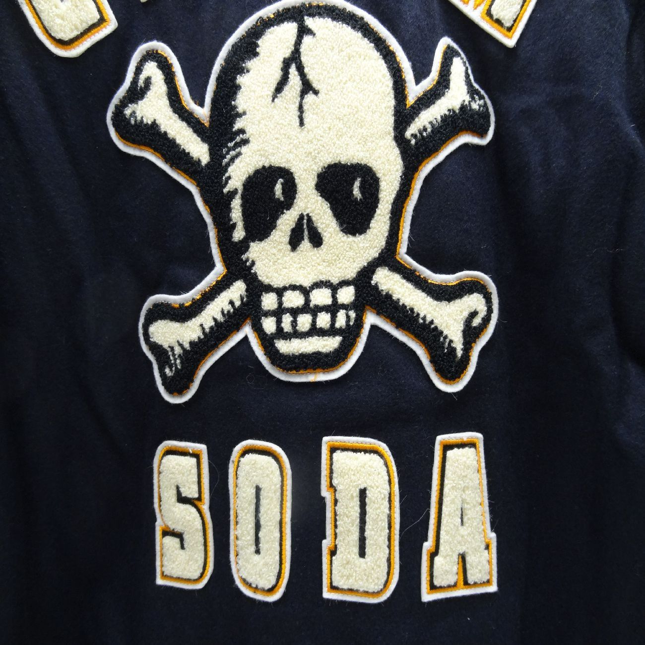 クリーニング済 CREAMSODA フルデコ スカルワッペン スタジャン メンズ