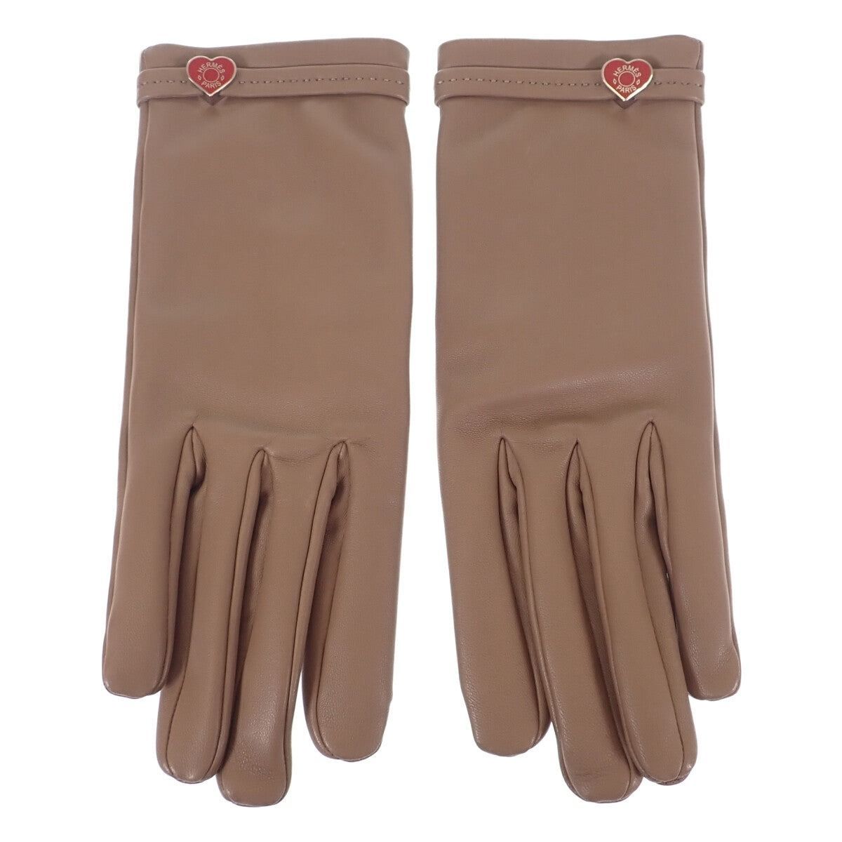 多少使用感あり HERMES ドリームラブ グローブ エトゥープ サイズ7