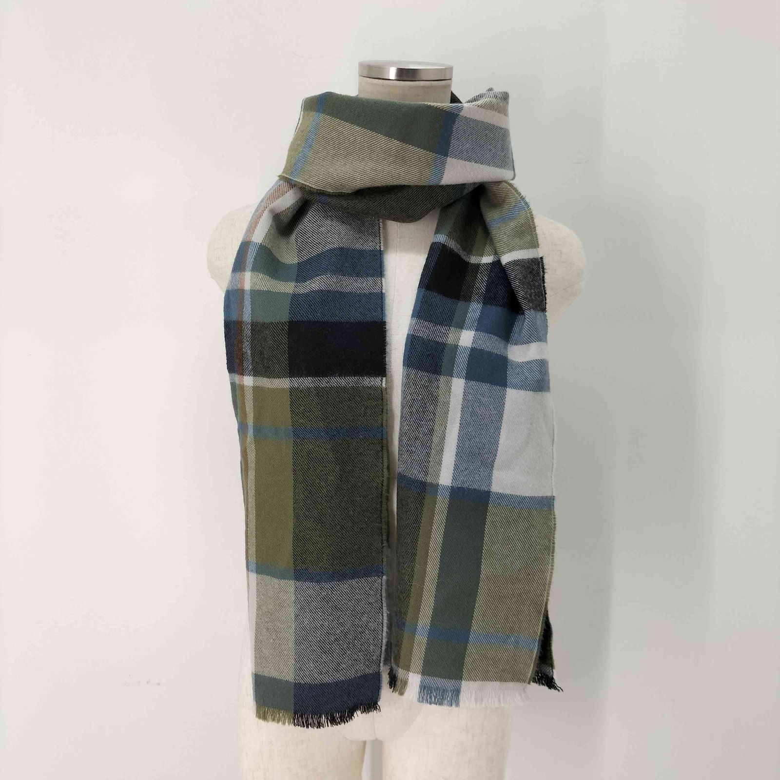 Johnstonsチェックカシミヤ大判ストールDressGordon 【極美品