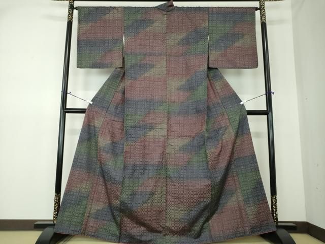 平和屋着物●上質な紬　変わり格子　正絹　逸品　DAAS3135ps 平和屋着物○上質な紬 変わり格子 正絹 逸品 DAAS3135ps - メルカリ