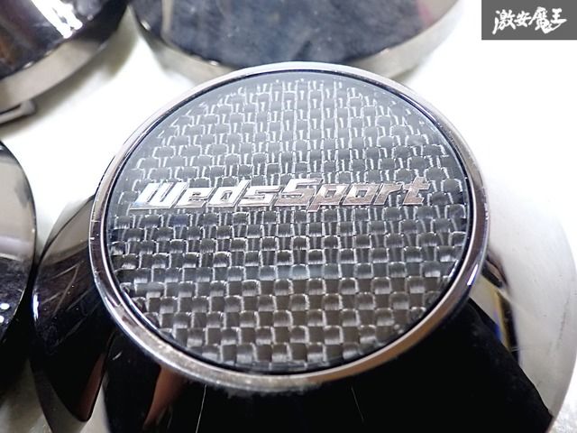 WEDS 4枚 wedsSport センターキャップ CAP62C ブラック系 直径