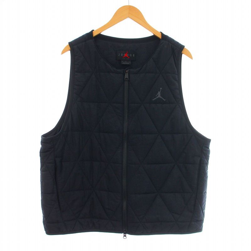 ナイキ NIKE JORDAN BRAND AS M J SPRT GLF STMT VEST ジョーダン ブランド メンズ ゴルフベスト 中綿  ジップアップ ナイロン 3XL 黒 ブラック FB3266-010 /KU